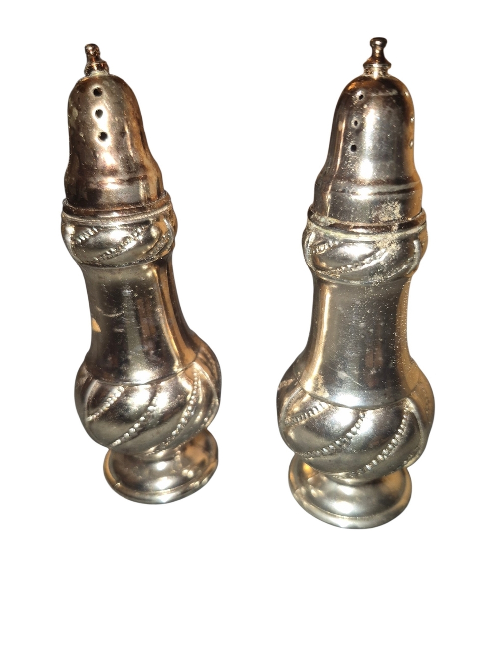 VTG Silver Plated Salt and Pepper Shakers Made in Japan Tarnish Resistant New